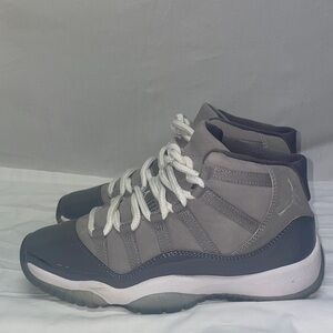 Gray and White High-Top Sneakers